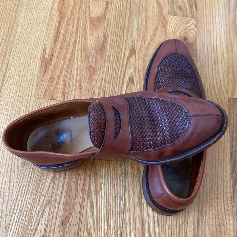 Allen Edmonds “Leyland” Slip On D Width Woven Leather Shoes - Picture 13 of 15